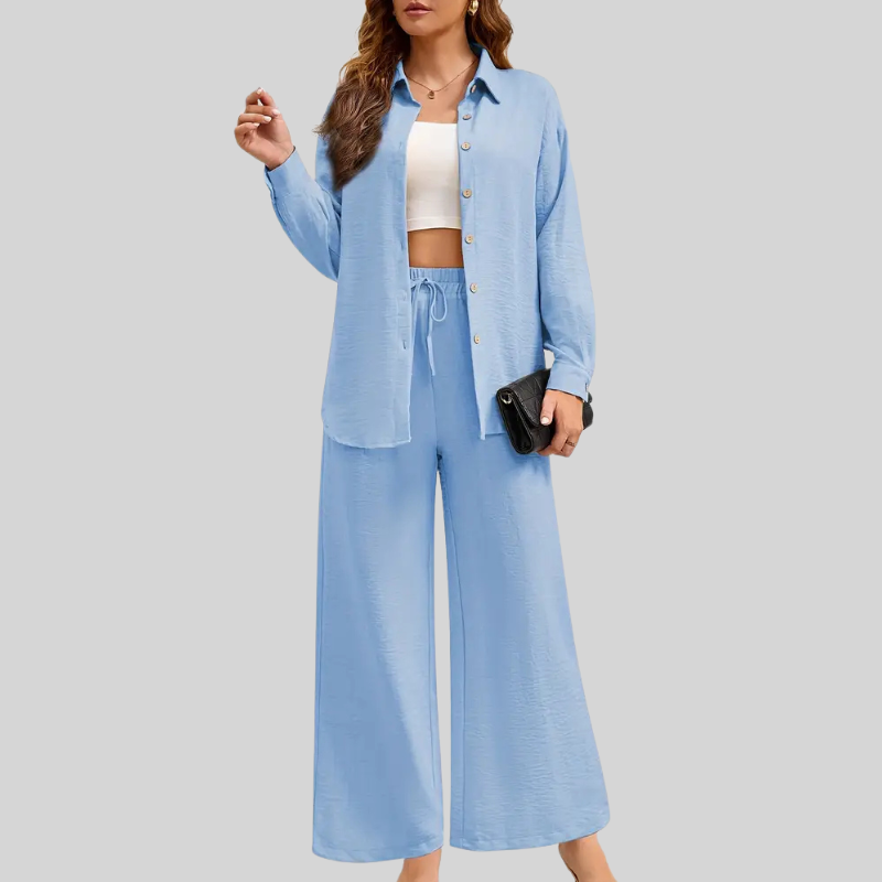 Casual Two-Piece Set with Drawstring Waist