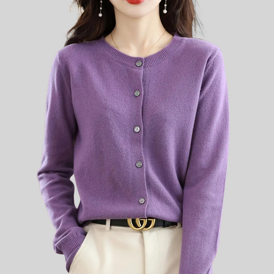 Casual Knit Cardigan with Button Front