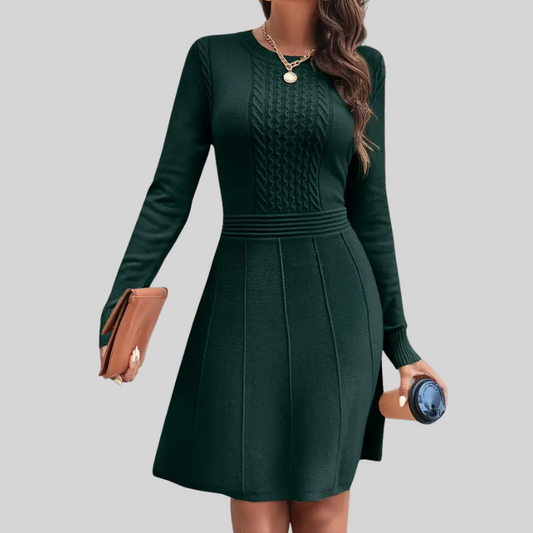 Elegant Ruffle Hem Knitted Dress