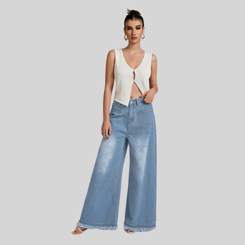 Vintage Wide Leg Denim Jeans