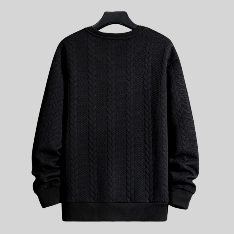 Solid Crew Neck Sweater for Men