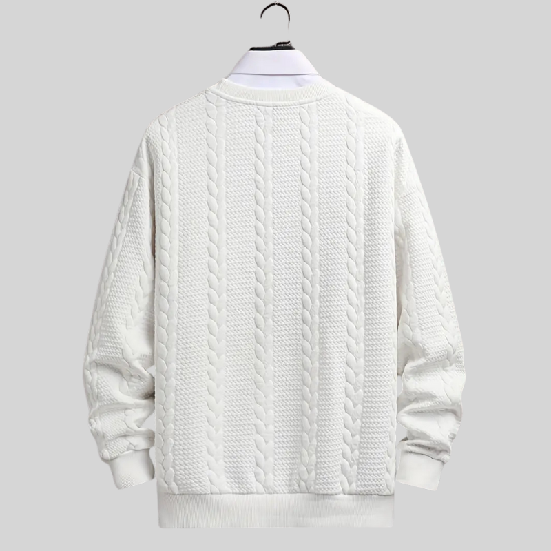 Solid Crew Neck Sweater for Men