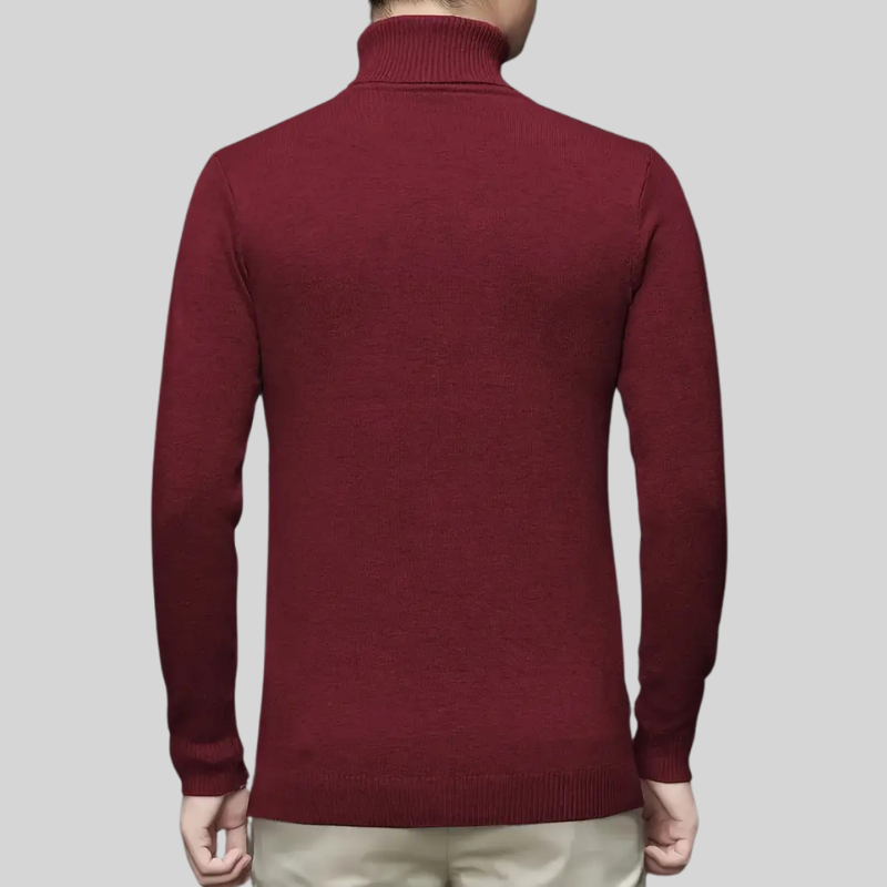 Solid Color Turtleneck Sweater for Men