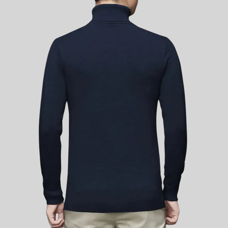 Solid Color Turtleneck Sweater for Men