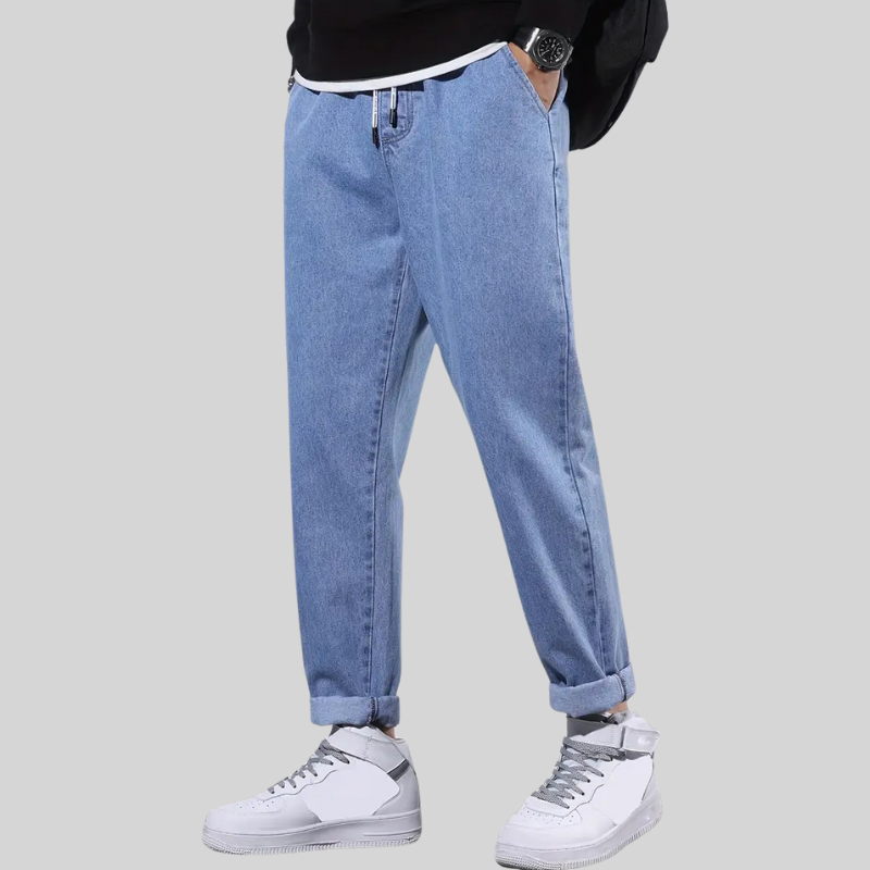 Casual Drawstring Denim Pants